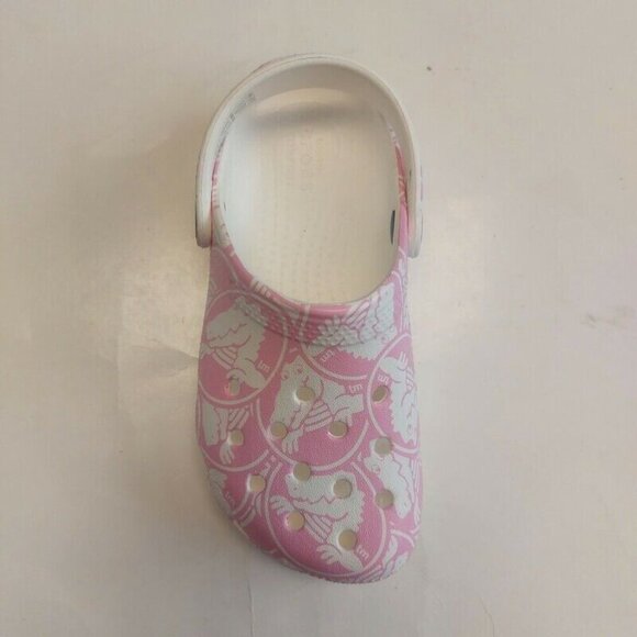 CROCS Classic Duke Print Clog Kids Size C12 Lightweight Slip On Shoes Kids Pink - Picture 2 of 8